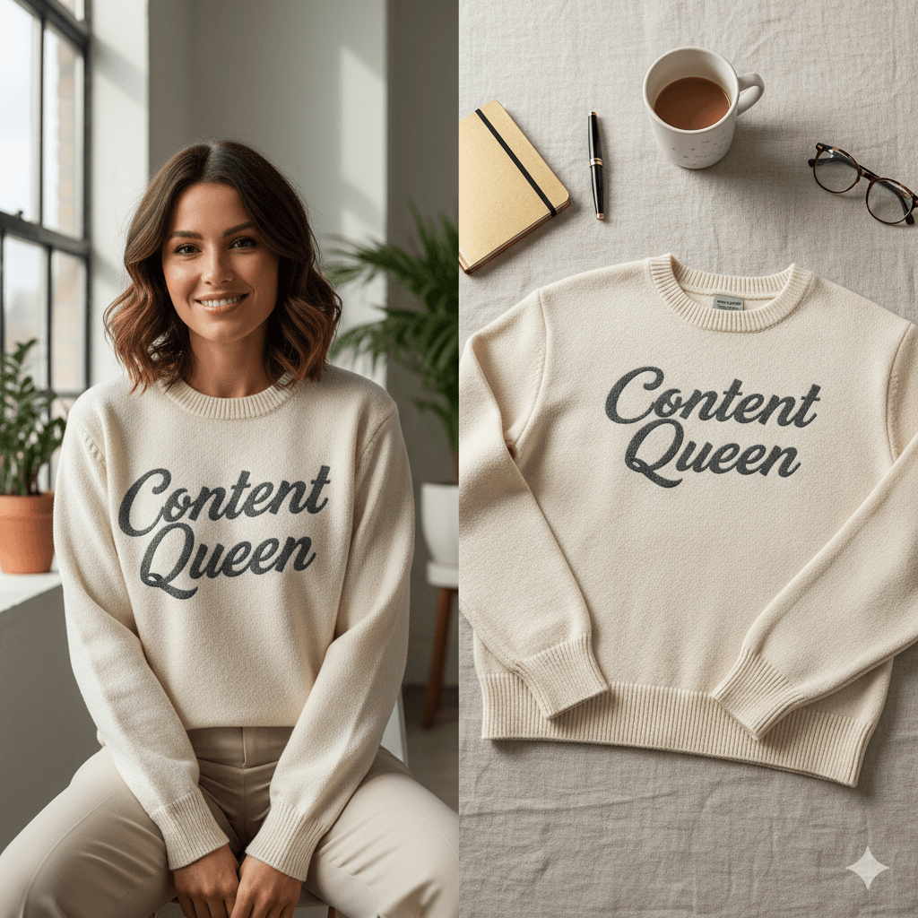 Content Queen Embroidered Sweater