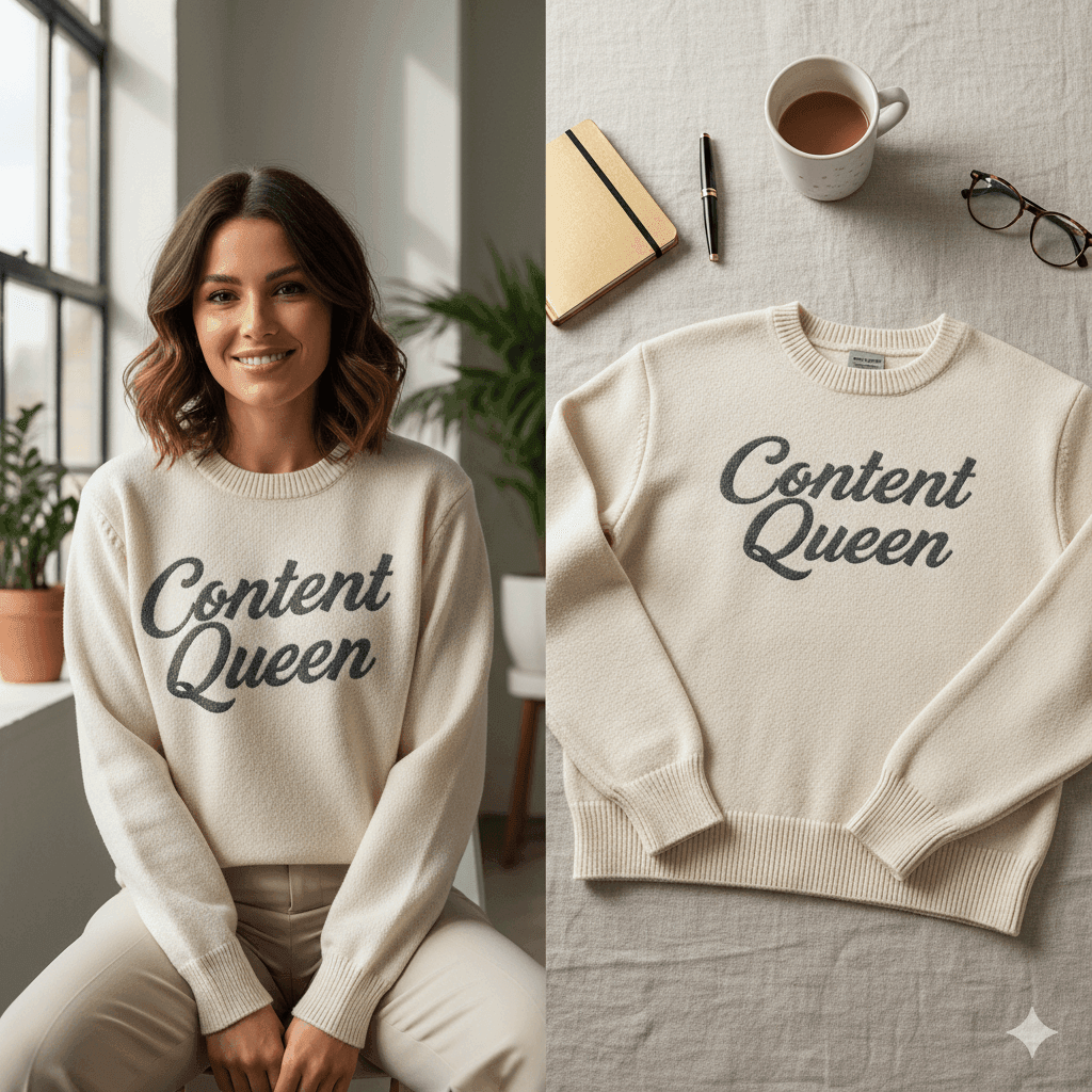 Content Queen Embroidered Sweater