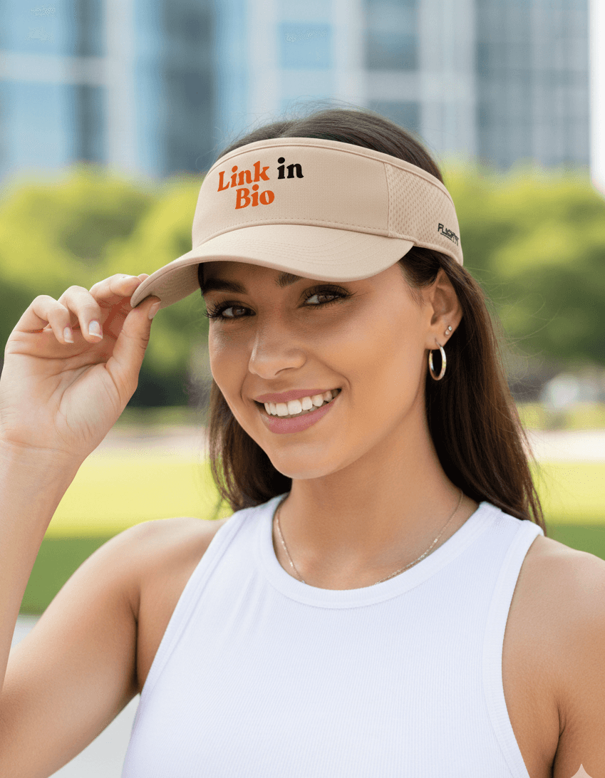 Link in Bio Flexfit Cool & Dry Visor Cap